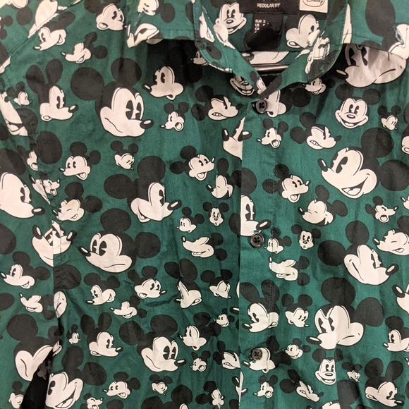 H&M Tops Hm Disney Mickey Mouse Button Up Shirt Poshmark
